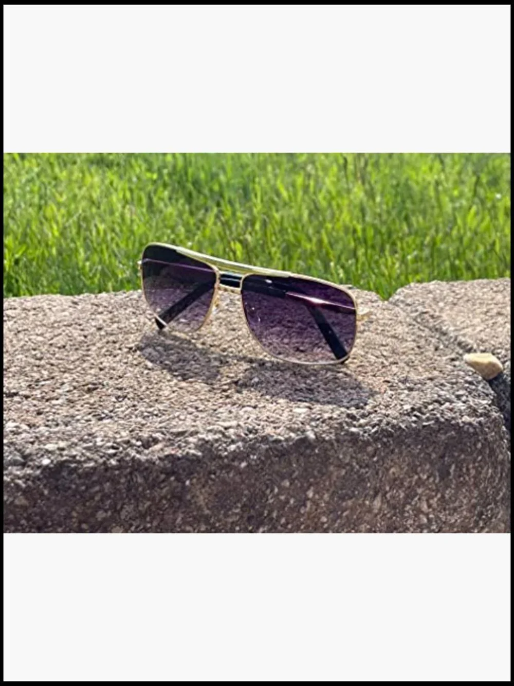 Men's Polarized Square Aviator Sunglasses Durable Polycarbonate Frame UV